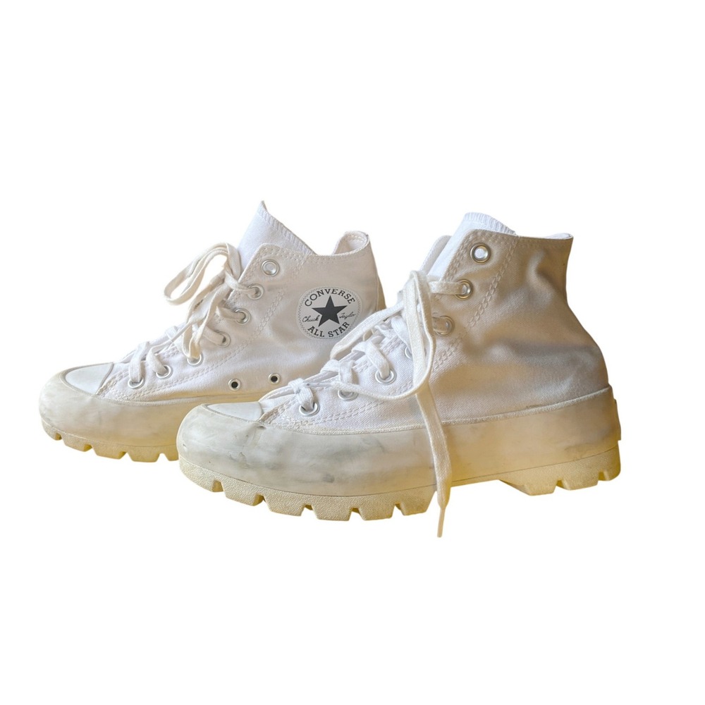 Converse Chuck Taylor All Star Lugged High Top 7 White Sneakers Shoes Platform